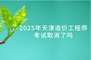 2025年天津造价工程师考试取消了吗